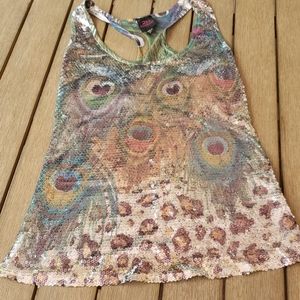Sequined tank top